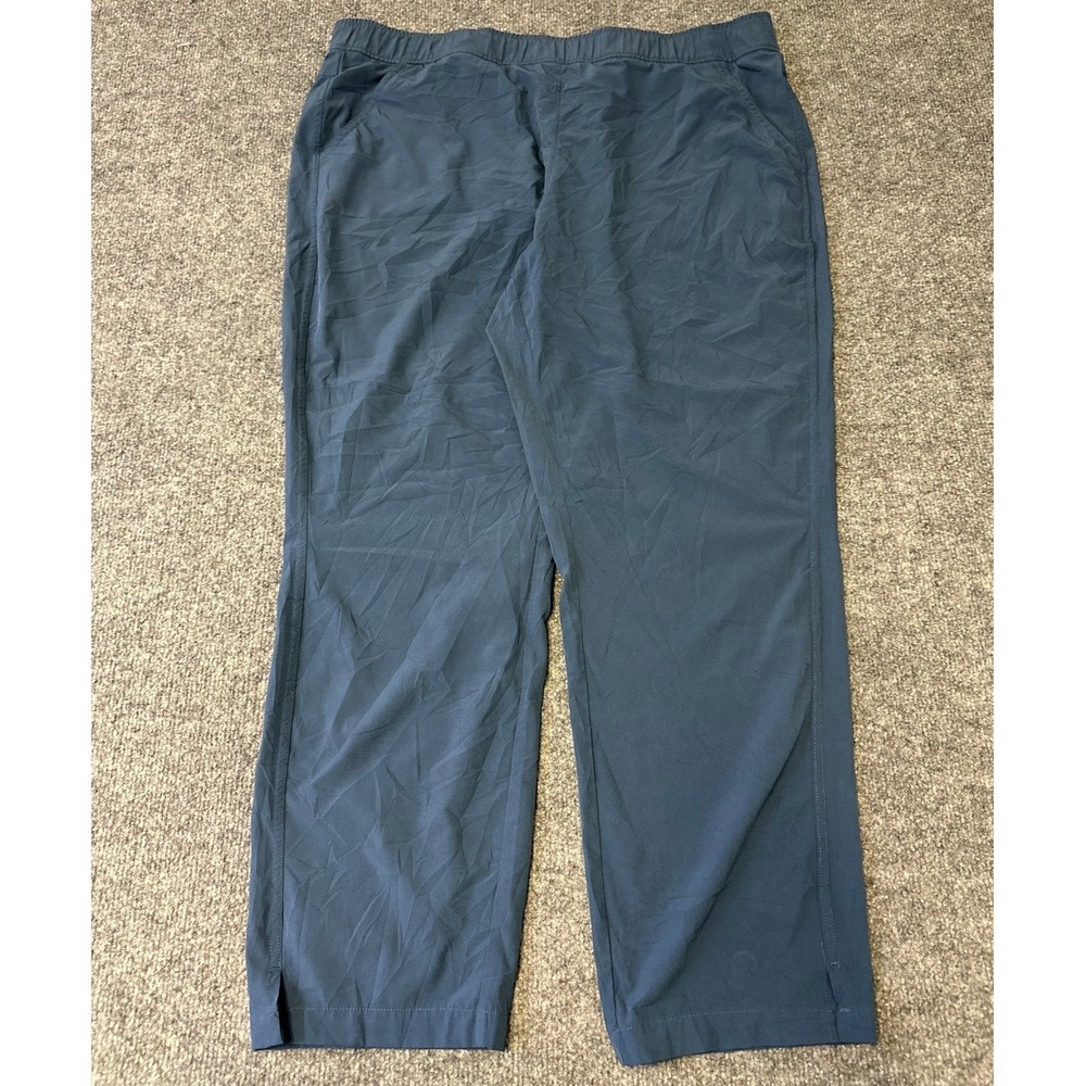 Eddie Bauer Pants Womens XL Blue Elastic Waist Lightweight Outdoor Hiking Casual